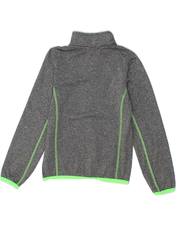 NORTHVILLE Boys Zip Neck Pullover Tracksuit Top 8-9 Years Grey Flecked Vintage Northville and Second-Hand Northville from Messina Hembry 