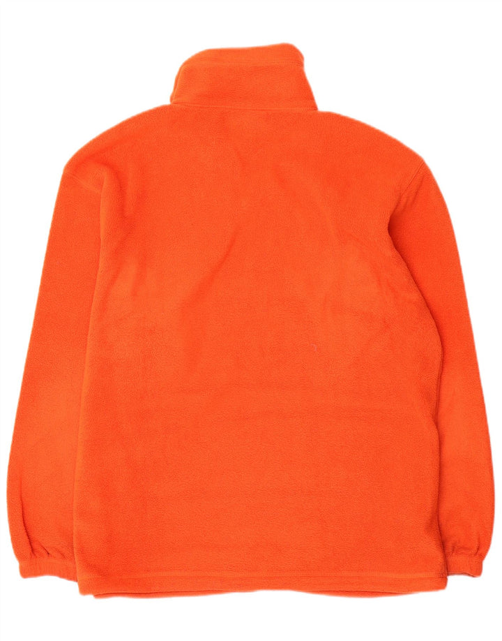 Asics Pull Polaire à Col Zippé Homme Orange Moyen Polyester