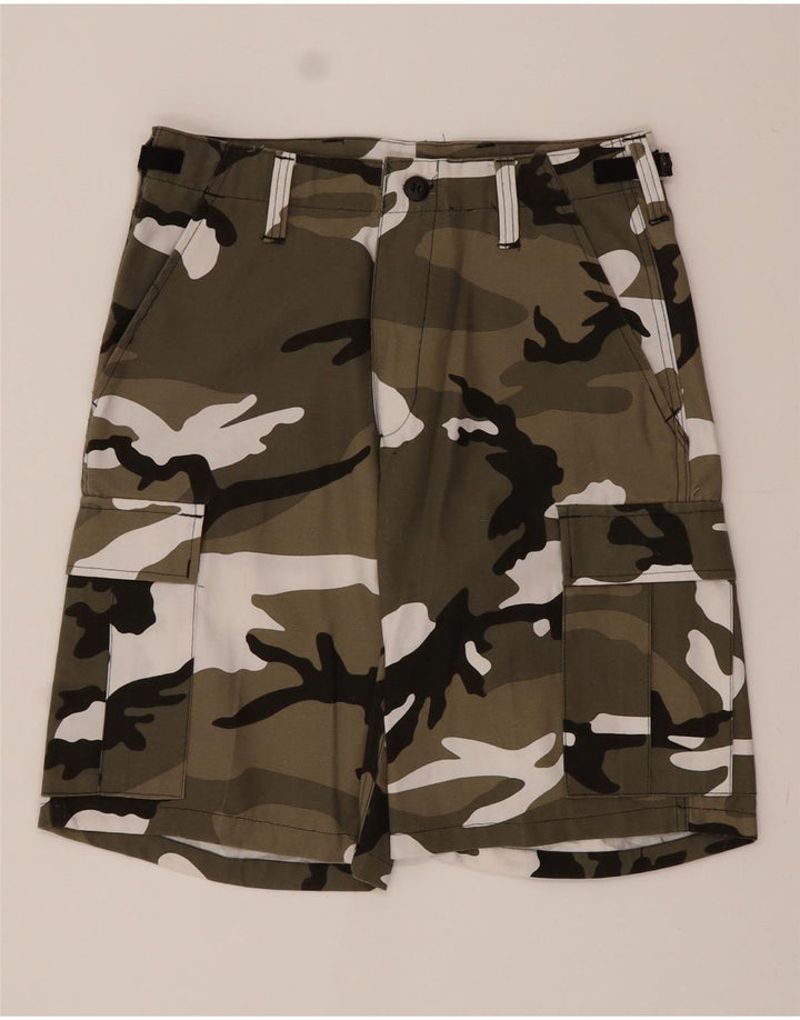 VINTAGE Mens Regular Cargo Shorts W31 Medium  Khaki Camouflage Cotton Vintage Vintage and Second-Hand Vintage from Messina Hembry 