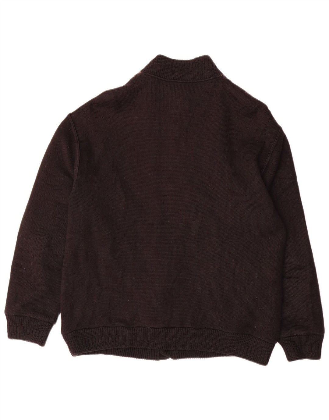 LUCIANO CHIARI Pull Cardigan Homme IT 52 Large Laine Géométrique Noir