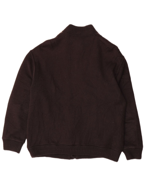 LUCIANO CHIARI Pull Cardigan Homme IT 52 Large Laine Géométrique Noir