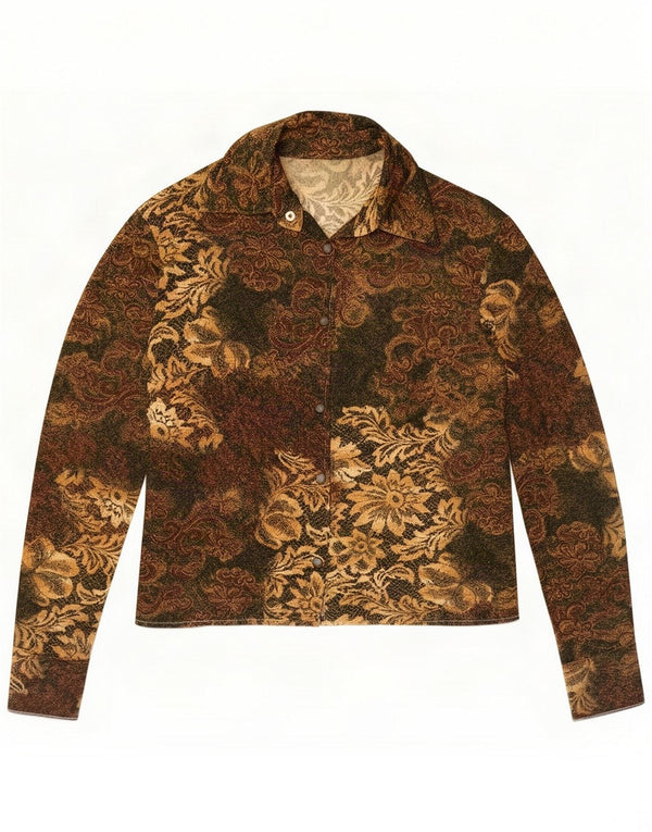 Chemisier vintage pour femme UK 46 Grand cachemire multicolore Polyester