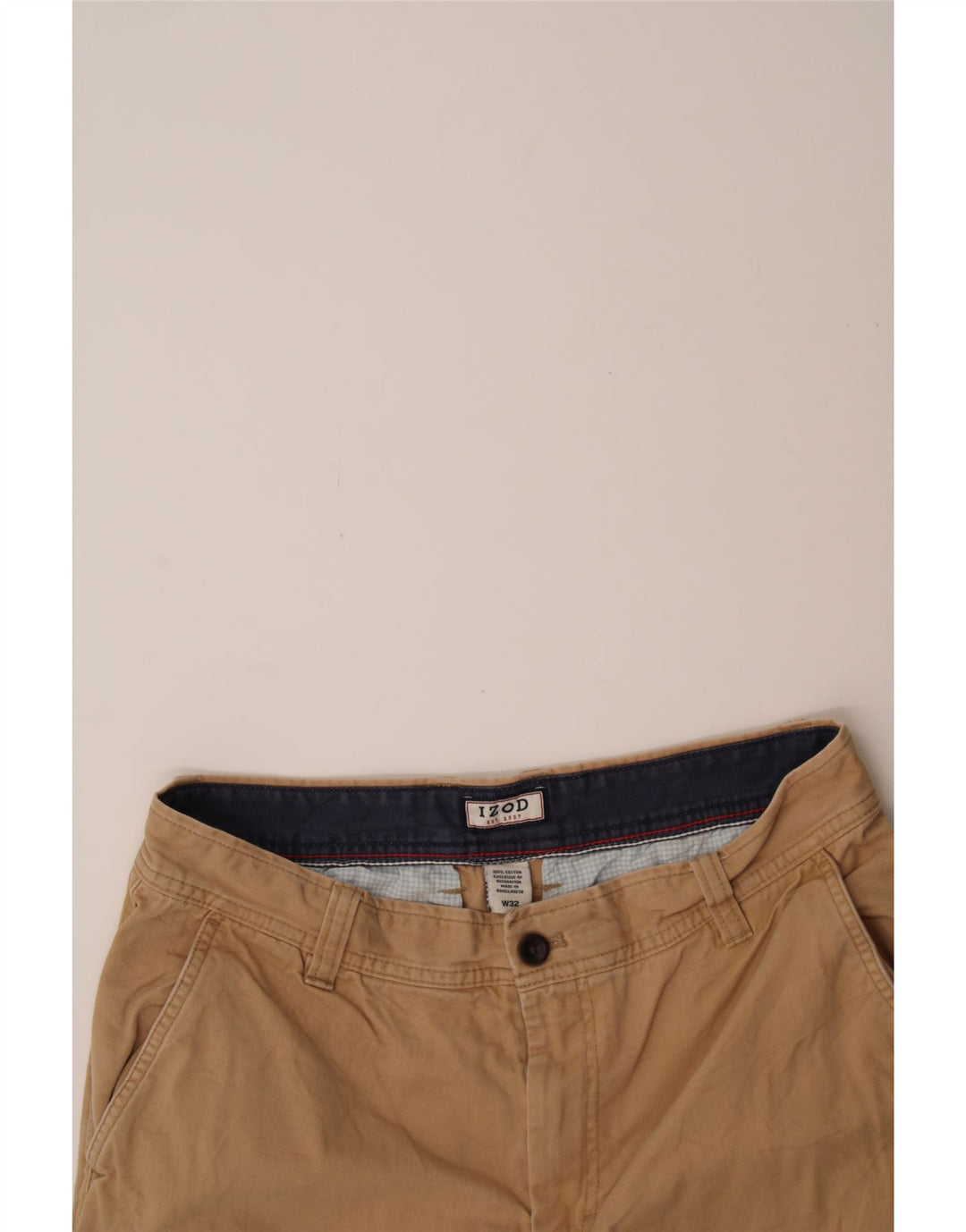 IZOD Mens Chino Shorts  W32 Medium Beige Cotton Vintage Izod and Second-Hand Izod from Messina Hembry 