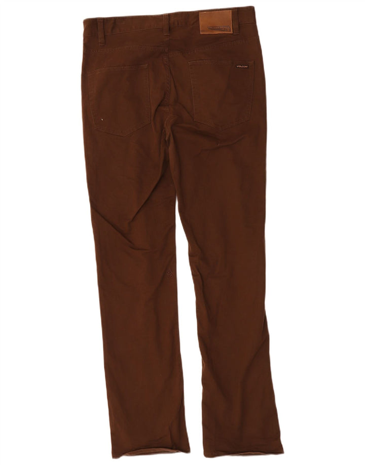 Volcom Pantalon décontracté droit Solver W30 L31 en coton marron pour homme