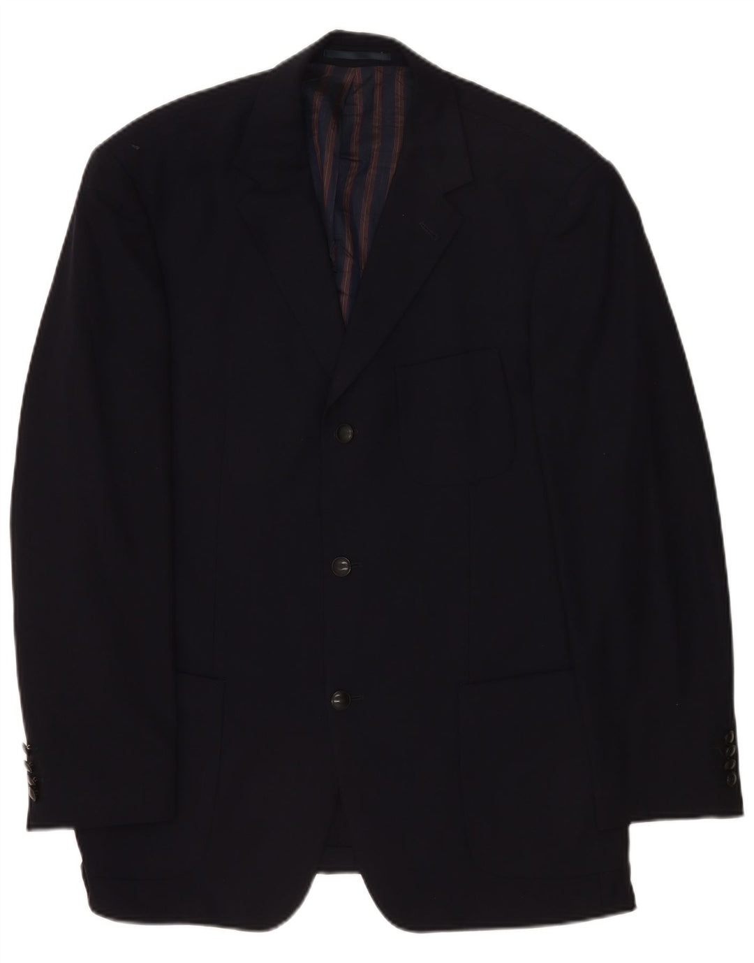 Hugo Boss Veste blazer à 3 boutons pour homme EU 52 XL Bleu marine Laine vierge
