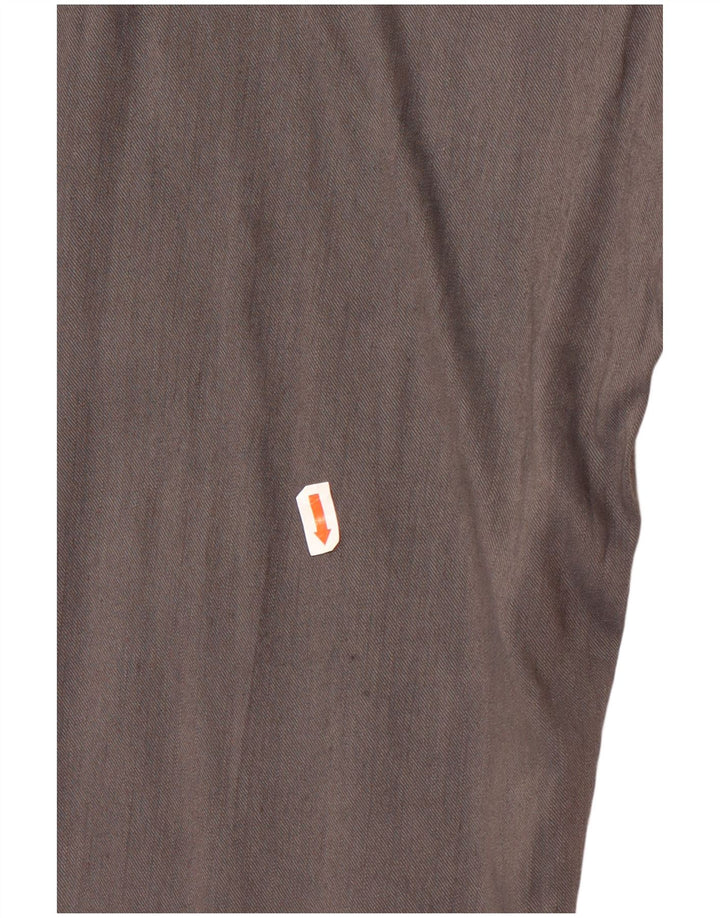 Jigsaw Pantalon Chino Slim Femme UK 12 Moyen W32 L28 Lin Gris