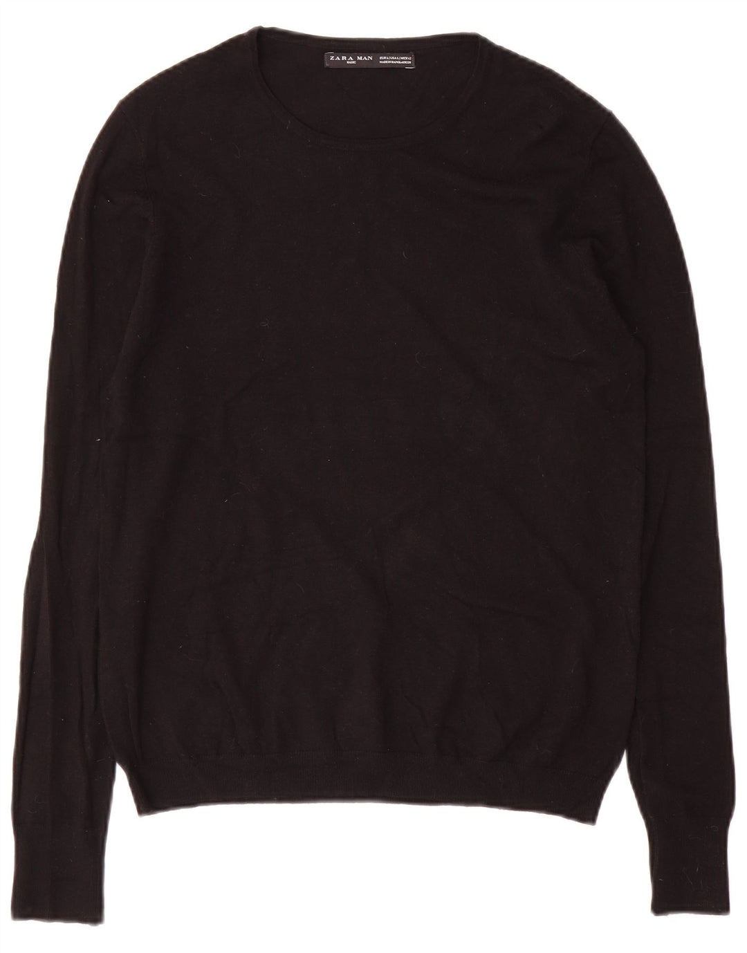 Zara Pull ras du cou pour homme, grand, noir
