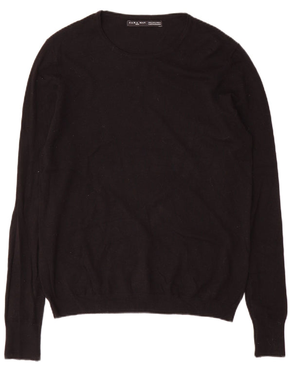 Zara Pull ras du cou pour homme, grand, noir