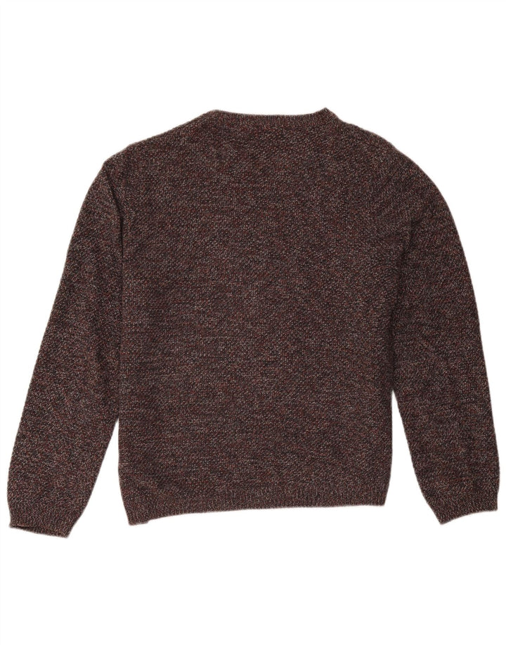 Marks & Spencer Pull à col rond pour femme en coton moucheté gris grand