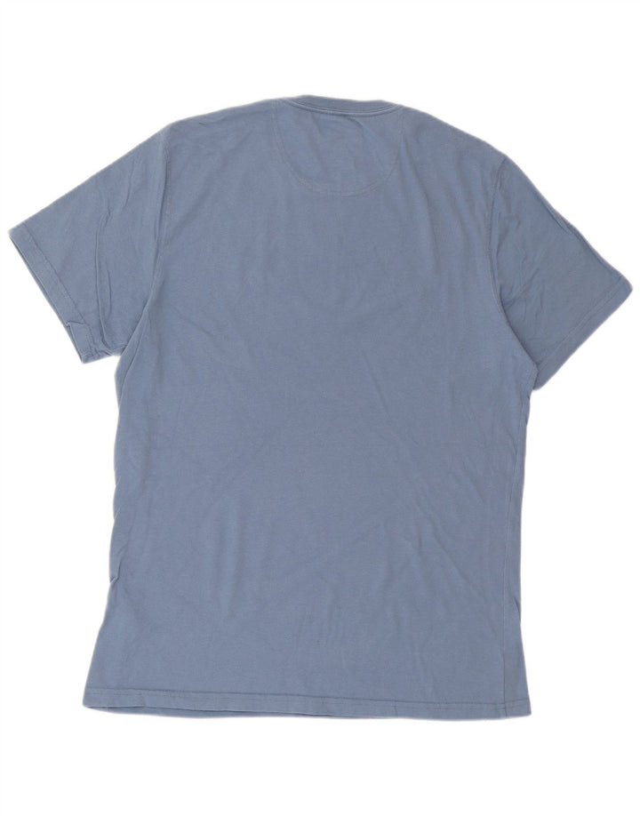 BARBOUR T-Shirt Coupe Ajustée Homme Bleu Moyen Coton