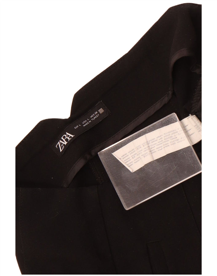 Pantalon de costume fuselé Zara Femme Large W30 L27 Noir Polyester