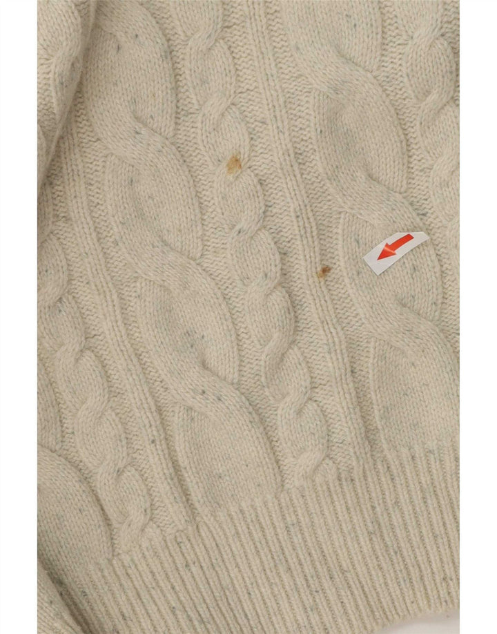 Gap Pull à col rond pour homme en laine d'agneau beige