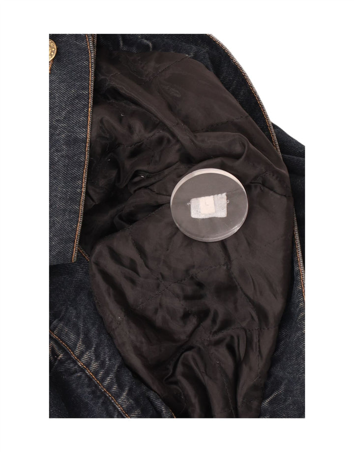 veste en denim femme vintage UK 16 Grand Bleu