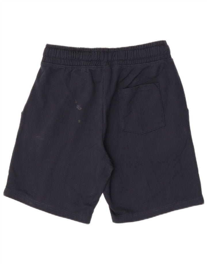 Short de sport graphique vintage pour homme en coton bleu marine moyen