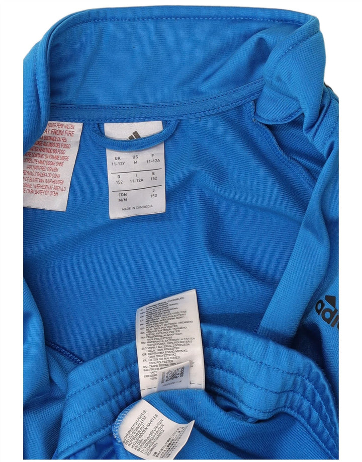 Adidas Veste de Survêtement Garçon 11-12 ans Bleu Colorblock Polyester