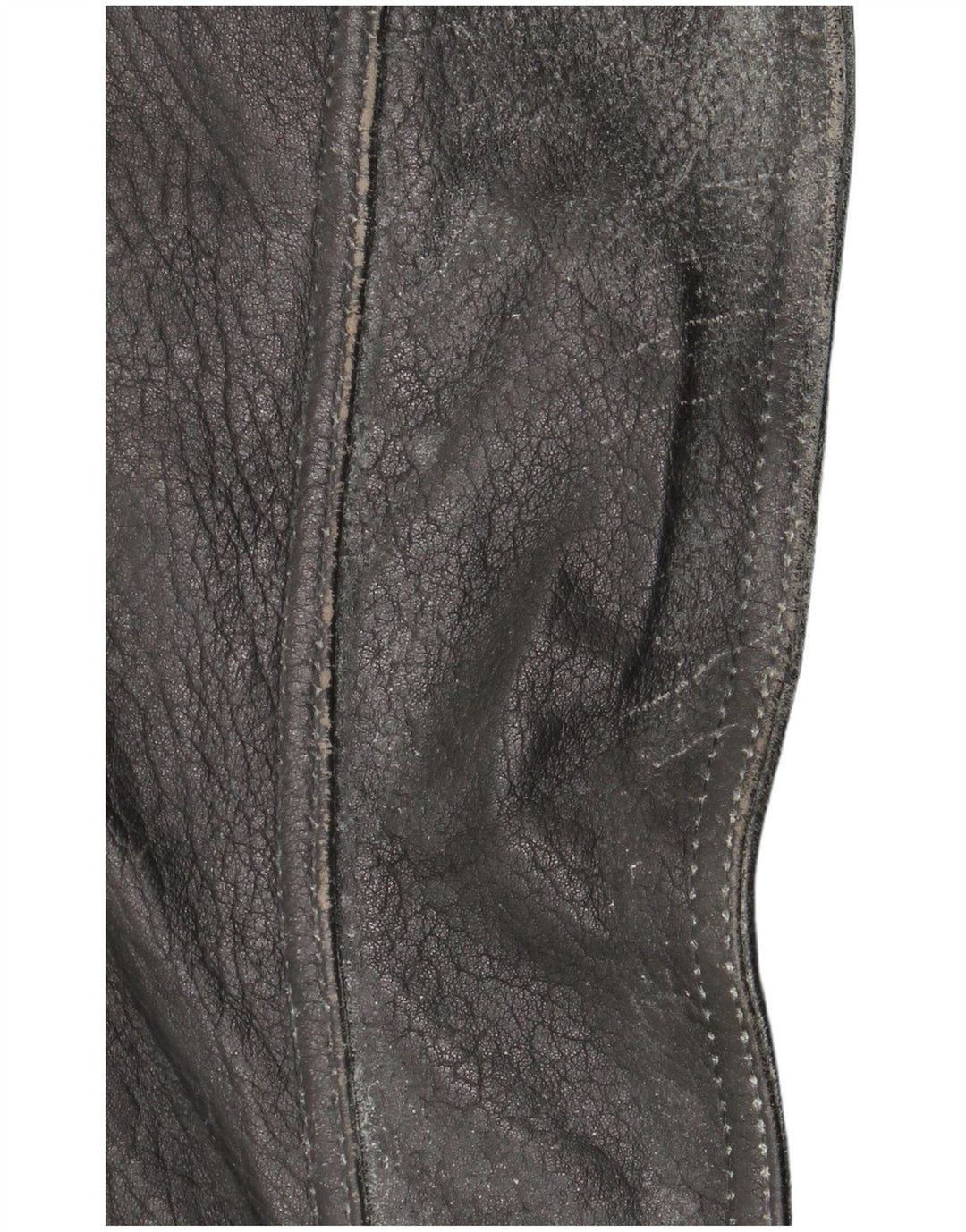 Clout Veste de motard en cuir pour homme UK 42 XL Cuir noir