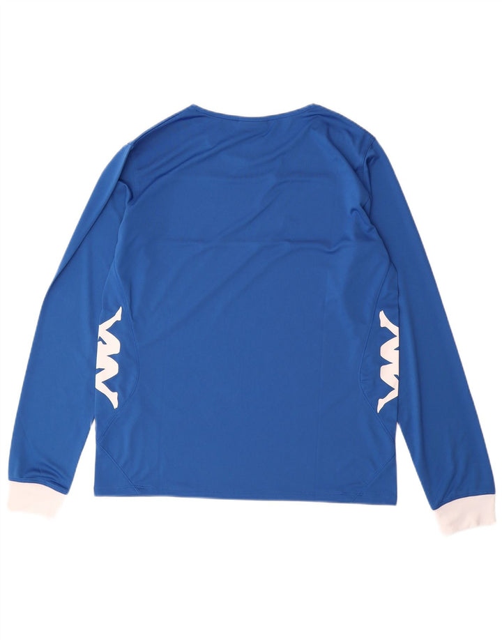 Kappa Haut graphique à manches longues pour homme en polyester color block bleu moyen
