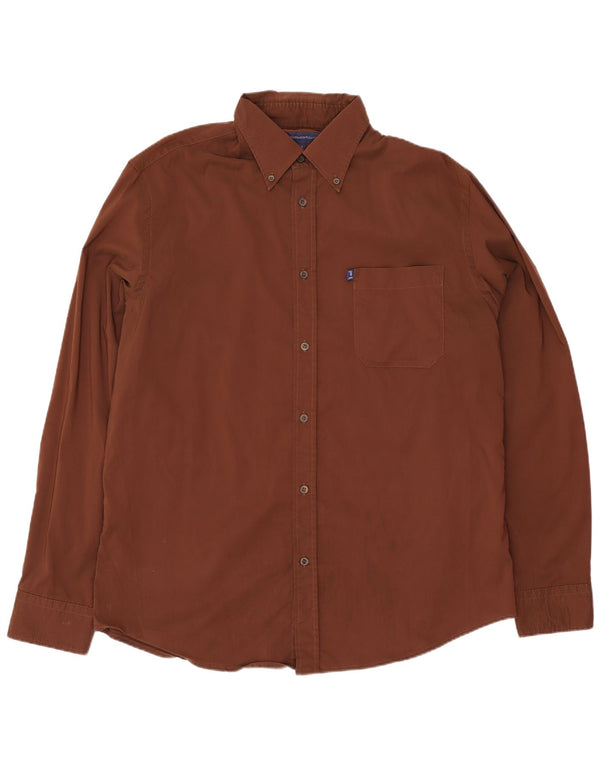 Trussardi Chemise Homme XL Marron Coton
