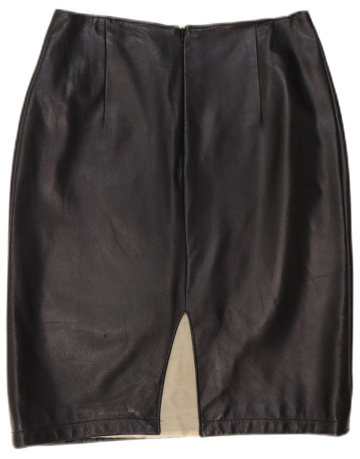 Gai Mattiolo Jupe en cuir pour femme W28 Noir moyen