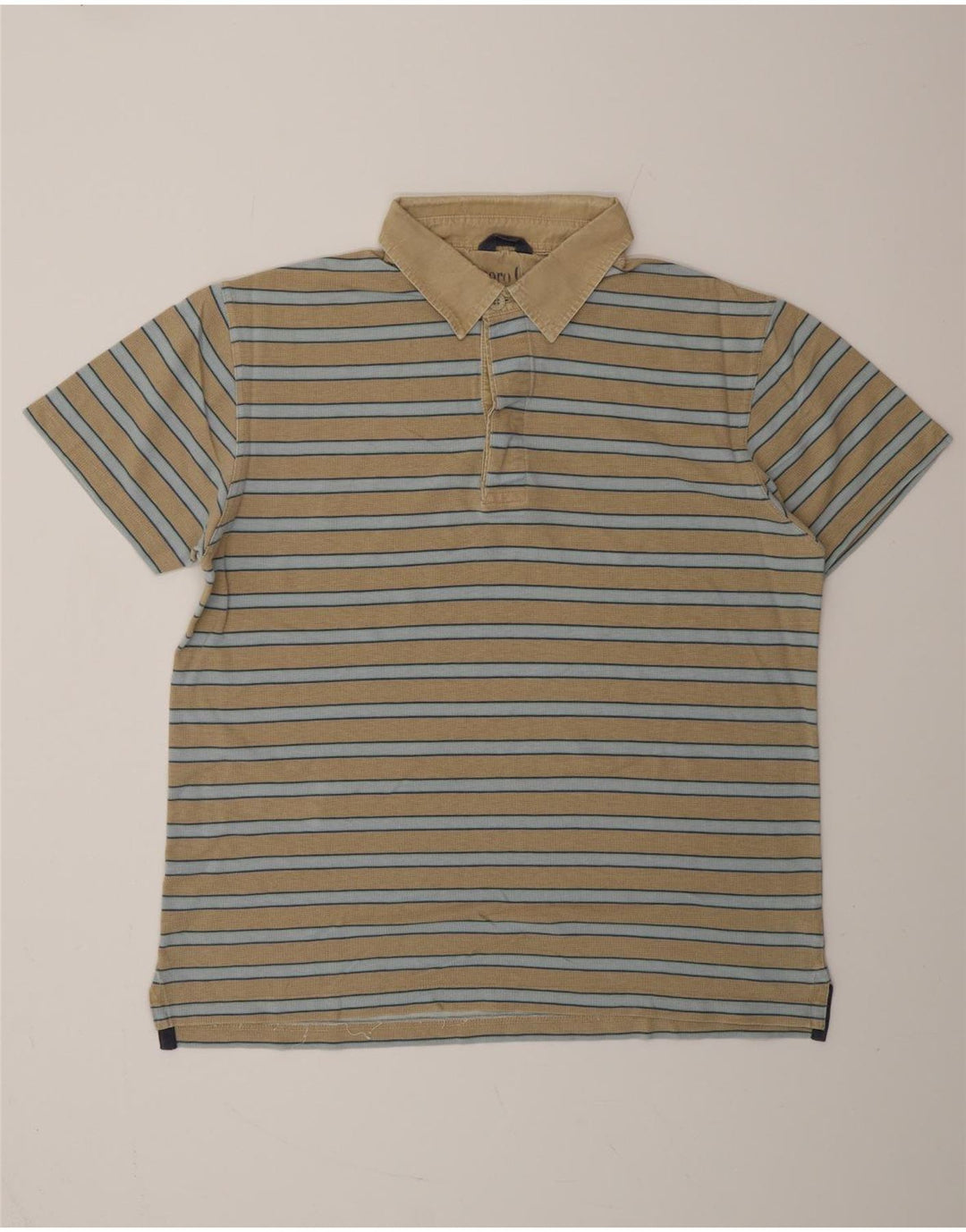 MARLBORO CLASSICS Polo Homme Large Beige Rayé