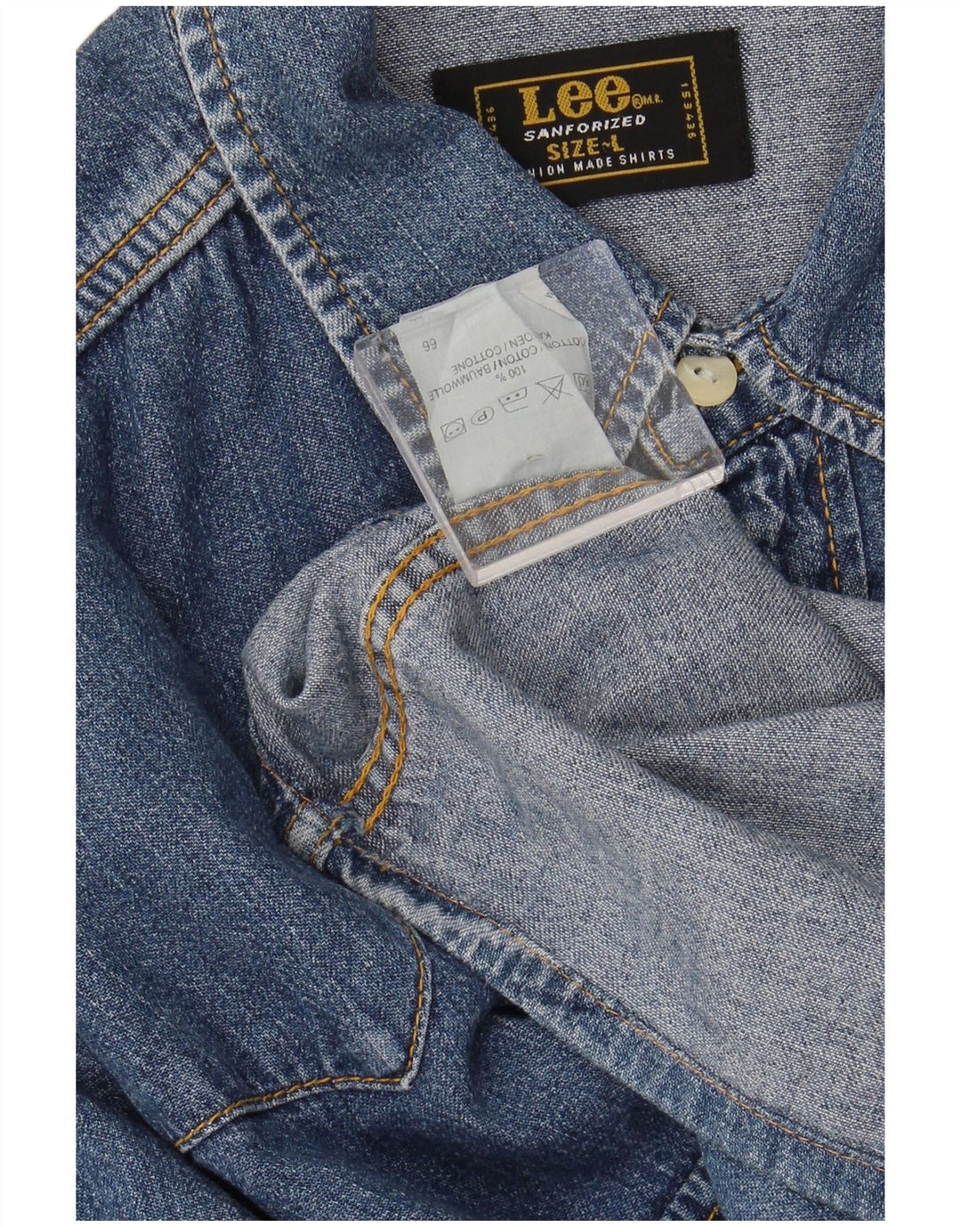 LEE Chemise en Jean Homme Large Bleu Coton