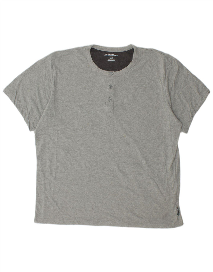 EDDIE BAUER T-Shirt Homme Haut Large Gris Coton