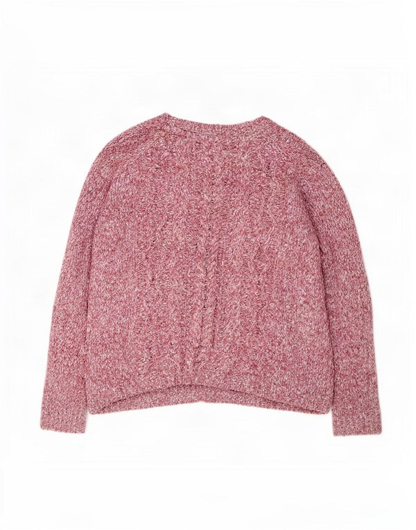 Fat Face Pull ras du cou pour femme UK 18 XL Coton moucheté rose