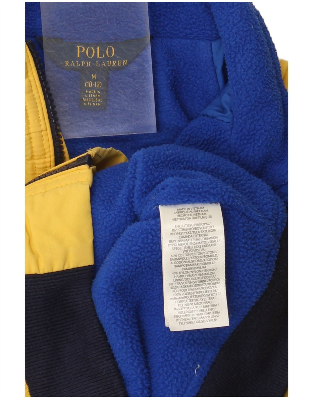 Polo Ralph Lauren Bomber Jacket Garçon 10-11 ans Jaune Moyen Colorblock