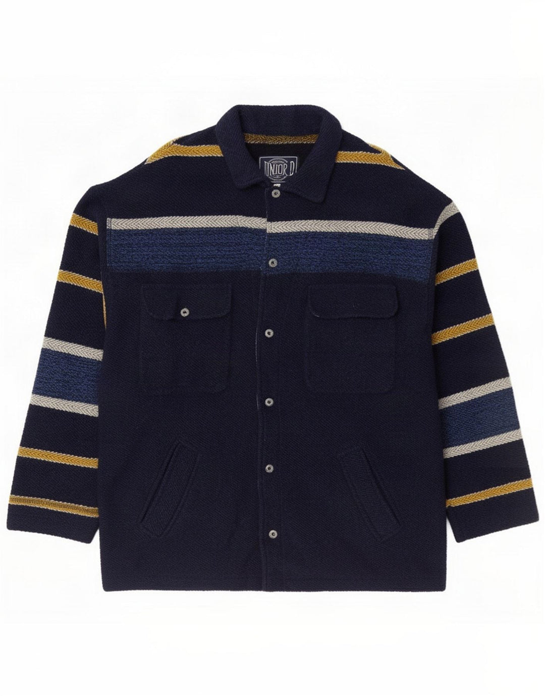 Blouson Bomber Garçon Junior.D 15-16 ans Rayé Bleu Marine