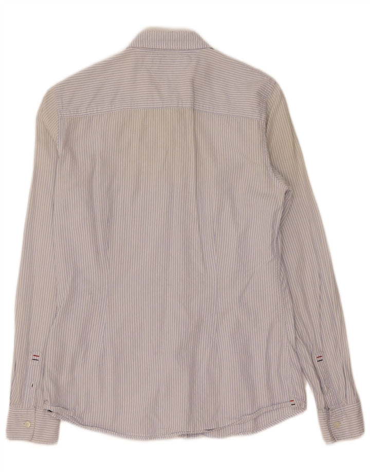 Tommy Hilfiger Chemise Femme US 6 Coton Bleu Moyen à Fines Rayures