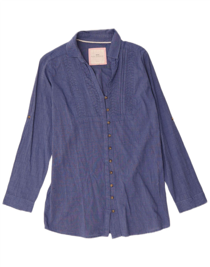 Brugi Chemise de smoking pour femme UK 44 Bleu moyen