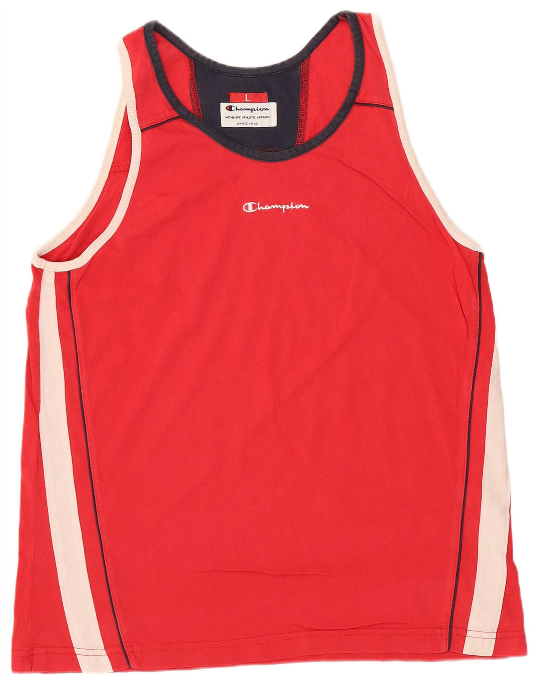 Champion Débardeur Homme Large Rouge Colourblock Coton