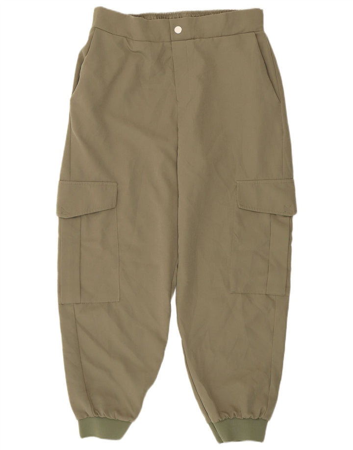 Zara Pantalon Cargo Joggers Femme Large W32 L26 Kaki