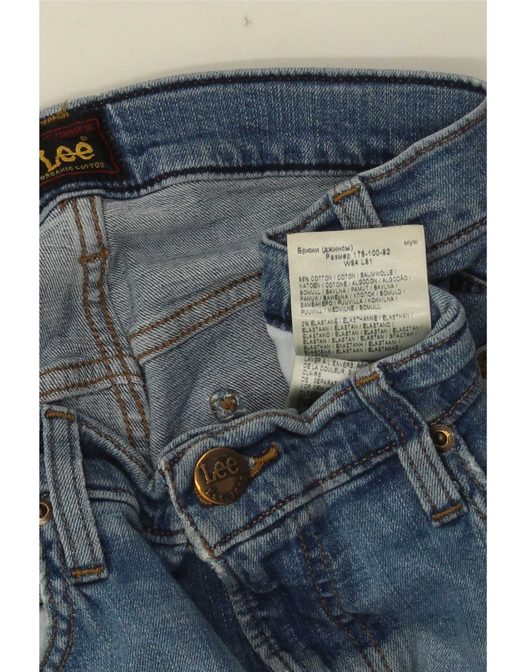 Lee Jean Slim Luke Femme W33 L32 Bleu Coton