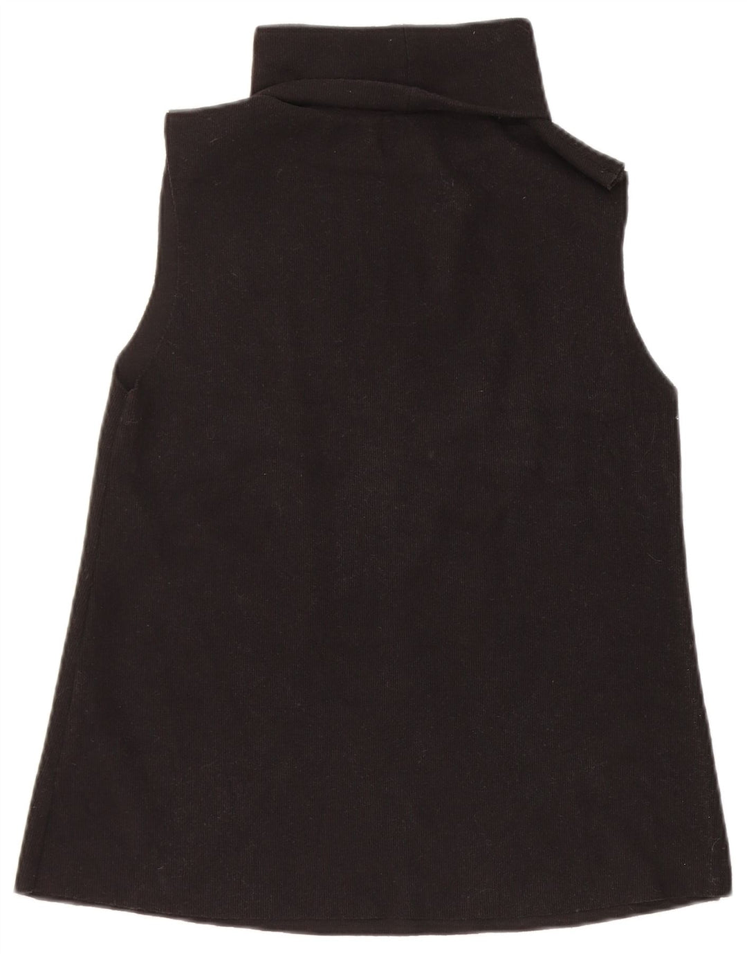 Zara Womens Vest Débardeur UK 12 Moyen Noir Coton