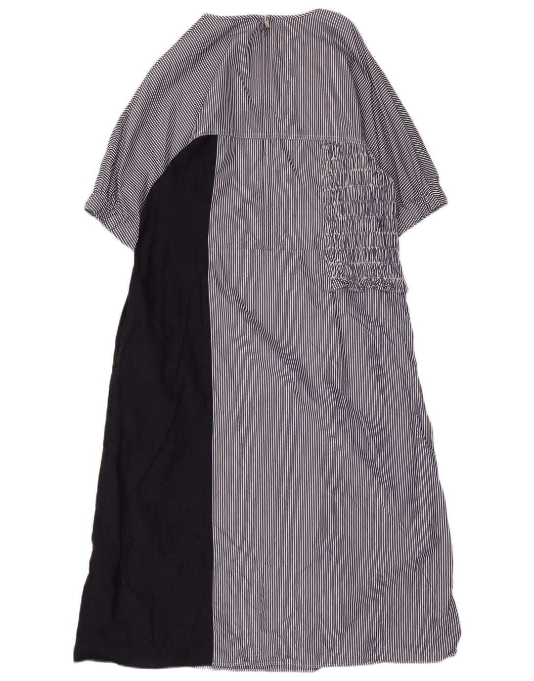 COS Robe longue femme EU 44 XL Bleu marine en coton à fines rayures