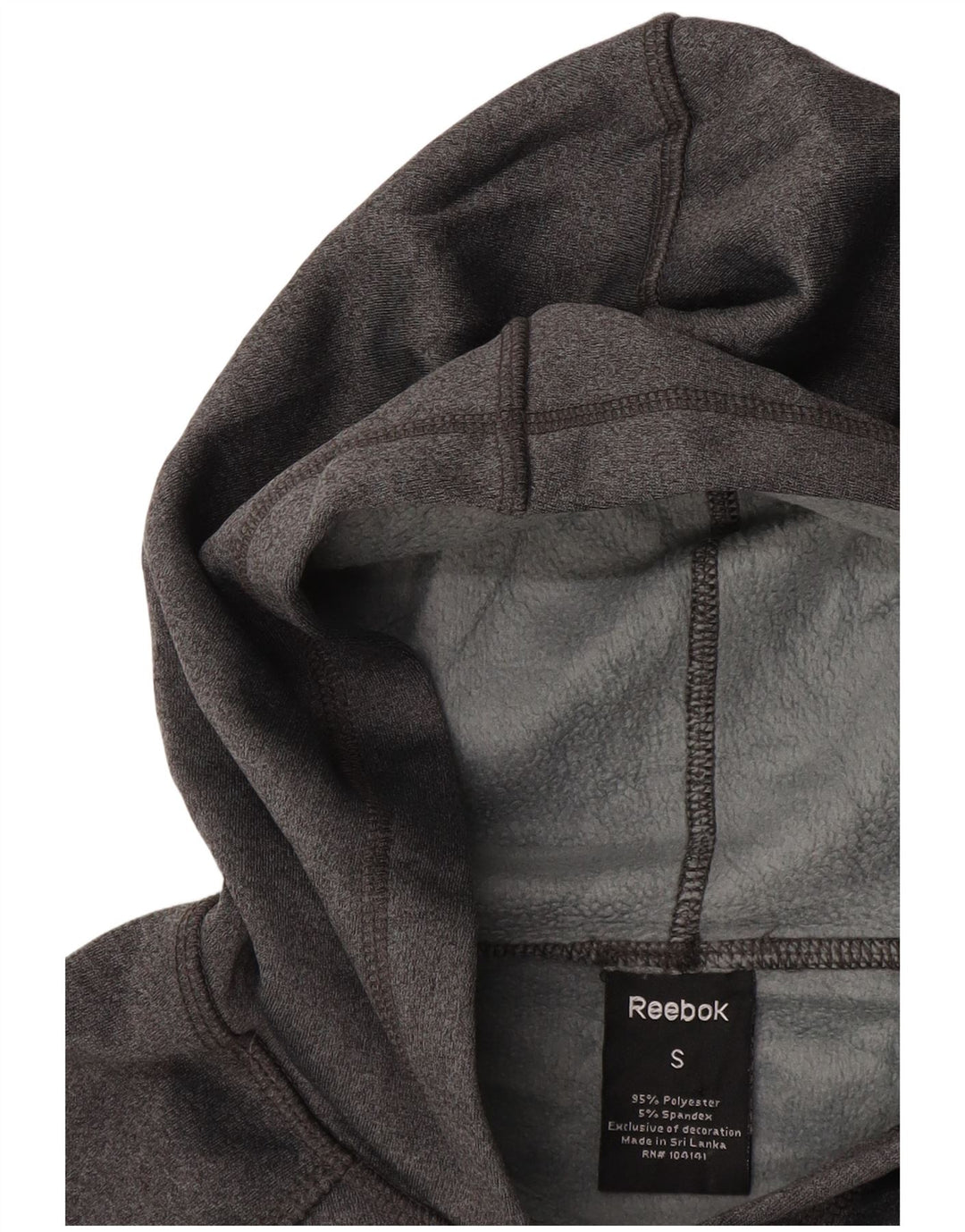 REEBOK Pull à capuche pour femme UK 10 Petit Gris Polyester