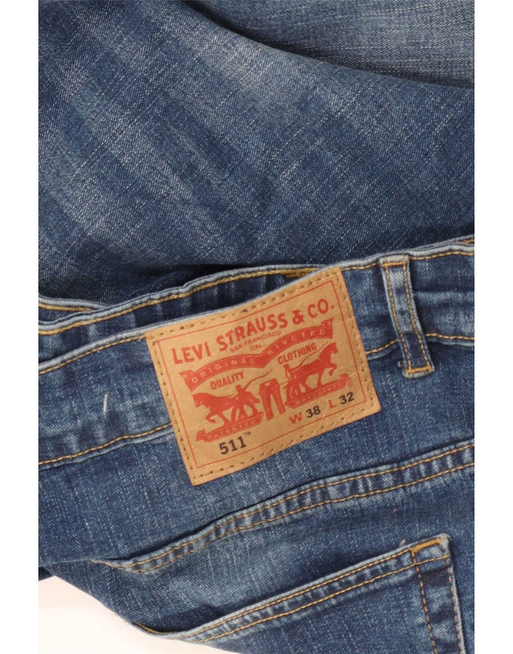 Levi's Jean Slim 511 Taille Haute W38 L32 Homme Bleu Coton