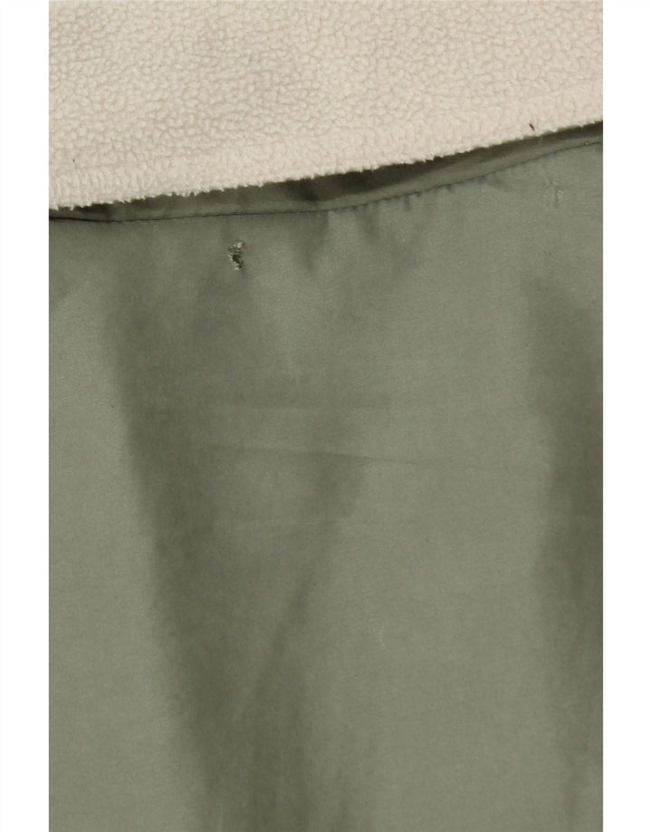 Marks & Spencer Veste parka surdimensionnée Sherpa pour femme UK 14 Large Vert
