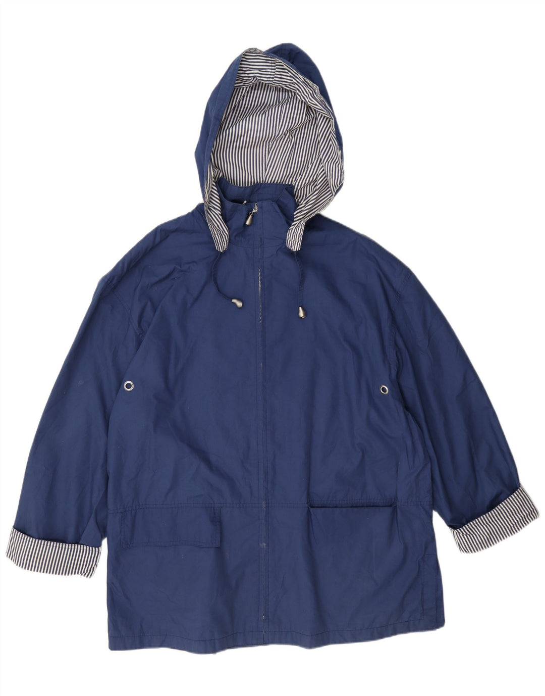 Marks & Spencer Veste de pluie à capuche St. Michael pour femme UK 14 Large Bleu