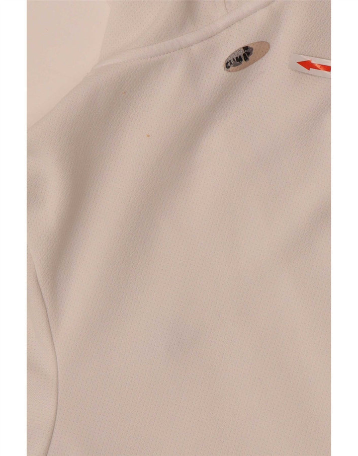 Adidas Pull à capuche zippé pour femme UK 12 Polyester blanc moyen