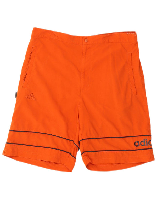 Adidas Mens Graphic Chino Shorts W36 Large Orange Polyamide