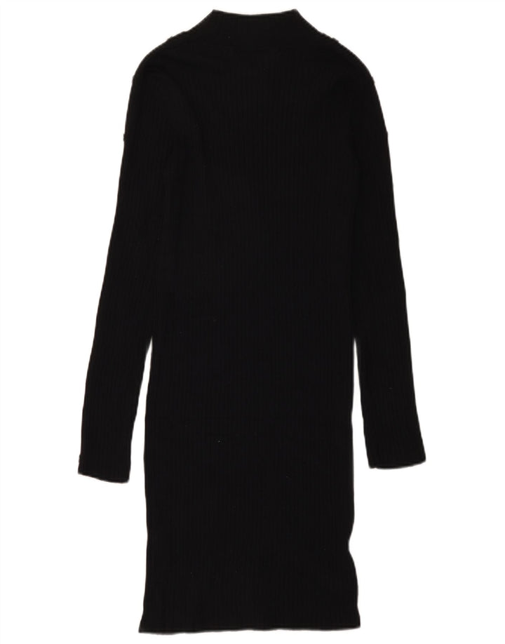 Zara Femme Robe Pull UK 12 Medium Noir Viscose