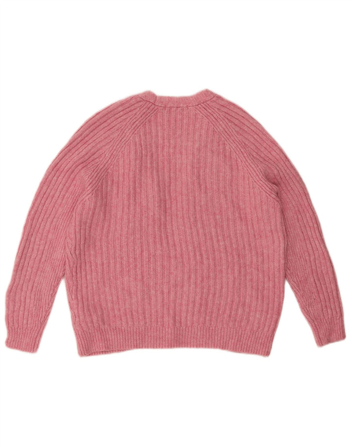 Marks & Spencer Pull cardigan ouvert pour femme UK 14 Acrylique rose moyen
