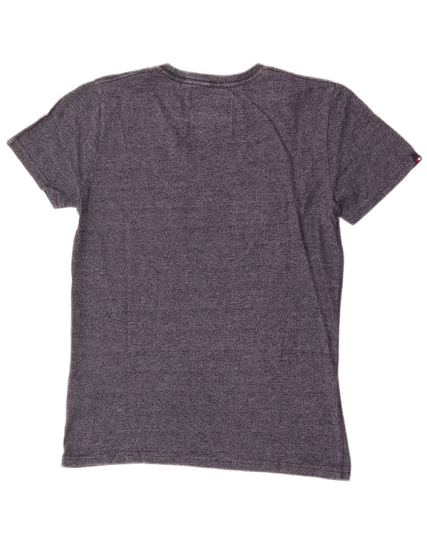 Superdry Homme T-Shirt Graphique Top Petit Bleu Marine Coton