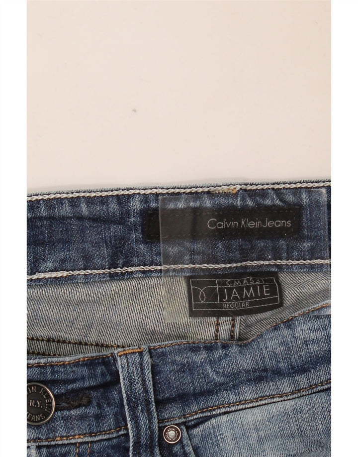 CALVIN KLEIN Femme Jean Droit Jamie W32 L33 Bleu