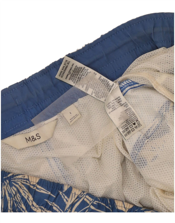 Marks & Spencer Short de bain pour homme en polyester bleu floral