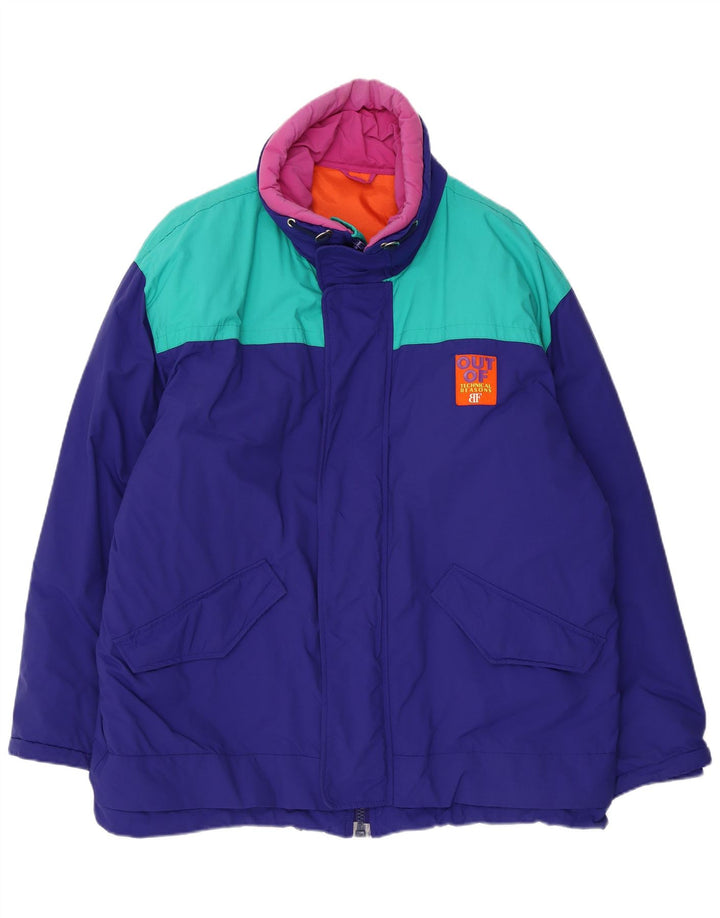 Belfe Veste coupe-vent pour homme UK 44 2XL Bleu Colorblock Nylon