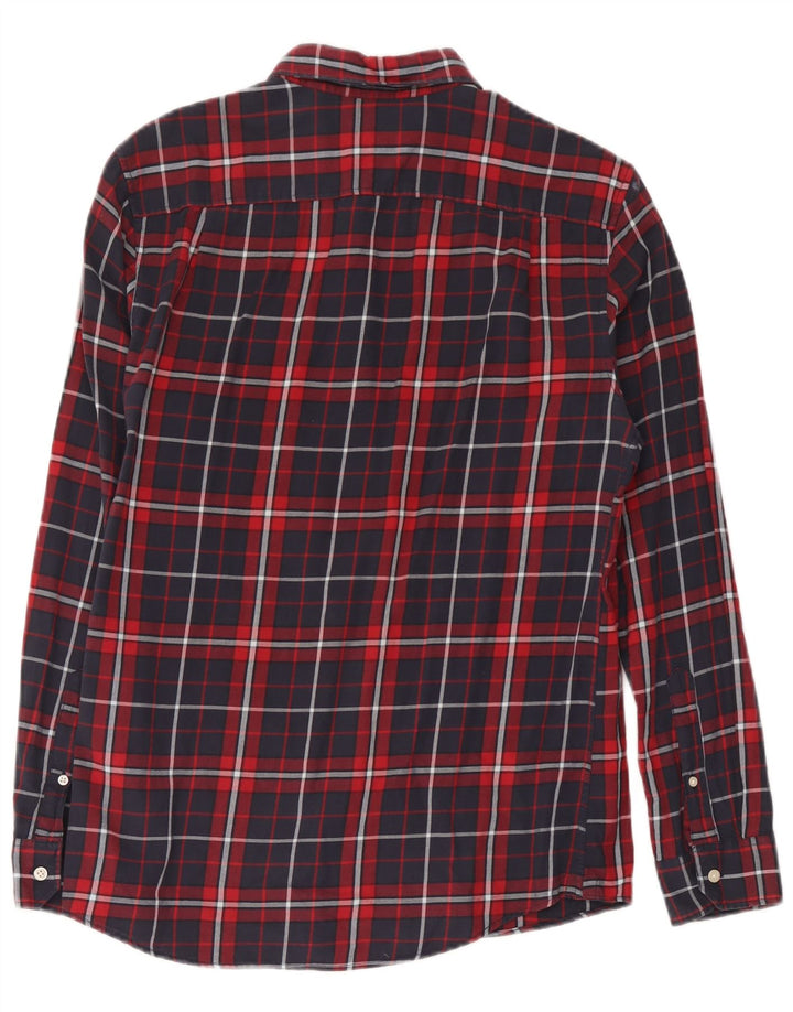 Jack Wills Chemise en flanelle coupe classique pour homme en coton à carreaux bleu moyen