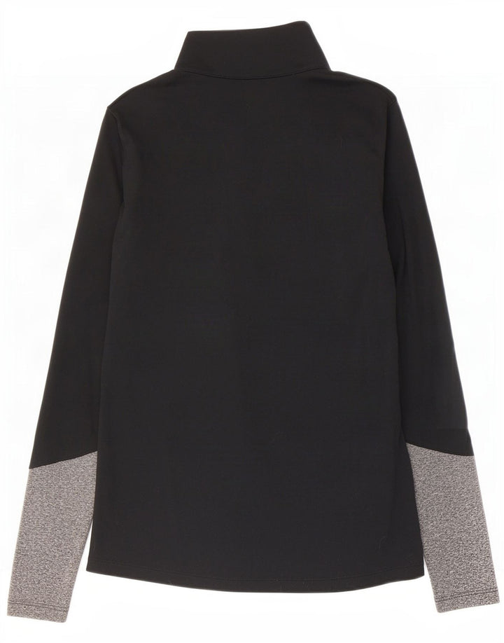 Under Armour Haut de Survêtement Pull Femme UK 6 XS Noir Colourblock